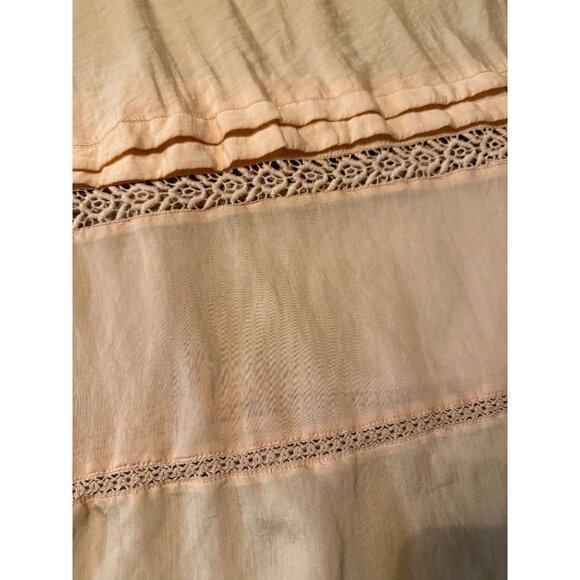 Chloe Laetitia Womens Jumpsuit S/M  Peach Lace Trim Bohemian Chic - Picture 6 of 12